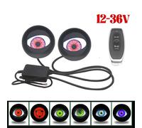 (2PCS) 12-36V 3 Inch Car Dynamic Devil Eyes Lights Demon Red Eye Headlight Assembly Auto Retrofit Accessories