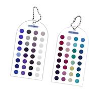 2Pcs 12 Season Color Analysis Template Cards Double Sided Portable ABS Color Matching Card for Makeup Artists Stylists Analysis Template Card