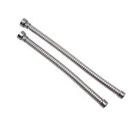 2Pcs 12" Stainless Steel Flexible Wire Conduit for Chevy Ford Dodge Pickup Truck Tail Light Fog Lamps Flexible Conduit Silver