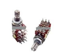 2pcs 12 Type C50K C503 4-Channel Volume Adjust Potentiometer Flower Shaft 15mm 12-Pin