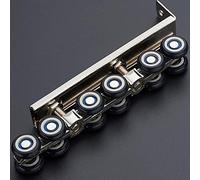 2pcs 12 Wheels Interior Door Soft Closer Remodeling Door DIY Door Fittings Aluminum Rail Hanger Roller Mute Sliding Door Gate Roller Pulley Door Closet Hardware Kit