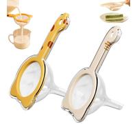 2PCS 120 Mesh Ultra Fine Mesh Strainer, Soy Milk Filter Mesh with Funnel, Reusable Mesh Food Strainer & Filter Funnel with Handle, Kitchen Small Colander for Milk, Yogurt, Juice, Coffee, Honey, Food