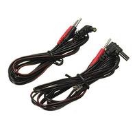 2Pcs 120CM TENS Electrode Lead Wires Jack Plug Pin Connection Pack, Flexible Cables for TENS EMS Massage Units, Replacement Connector Cables for Electrotherapy Instruments