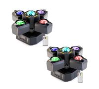 2PCS 120W Mini Moving Head Lights,4 Arms DJ Stage Light with Remote Control,RGBW LED Beam Party Lights Multiple Lighting Effects,Disco Light DMX512 for Stage Party Show Home Club Bar Festivals