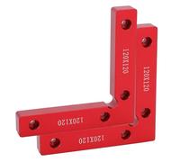 2Pcs 120x120mm Square Right Angle Clamps for Woodworking, 90 Degree Positioning Carpenter Tool, Made of Durable Aluminum Alloy, Rounded Corners for Safety