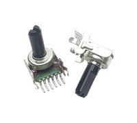 2Pcs 1212 Type Double Horizontal A503 A50K Potentiometer Single 6-Pin D Shaft Length 15mm