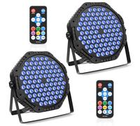 2PCS 126W Disco Light,Professional Stage Lights,84 LED Par Lighting,Large Beam Parlight,Party Lights,Strobe Lights, 7 Mode RGB Stage Lighting Effects, Sound Activated DMX Control,DJ Christmas Light