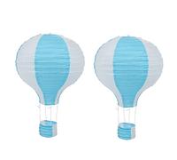 2pcs 12Inch Hot Air Balloon Paper Lantern Lampshade Ceiling Light Wedding Decor, Blue