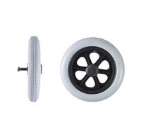 2PCS 12inch Wheelchair Rear Wheel Solid Tire, Non-Pneumatic Polyurethane Wheel, Puncture-Proof Wheelchair Parts for Manual Wheelchairs (Gray, 12 inch - 2 PCS)