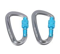 2PCS 12KN high strength auto locking carabiners D type uniform force and high load bearing twist locking carabiners Suitable for outdoor rock climbing mountaineering rappelling