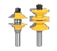 2pcs 12mm 1/2" Shank Entry Interior Door Router Bit Matched Milling Cutter For Wood Woodworking Machine(12mm shank)