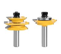 2pcs 12mm 1/2" Shank Recoverable Bead Glass Door Router Bit Matched Milling Cutter For Woodworking Engraving Machine(12.7mm shank)