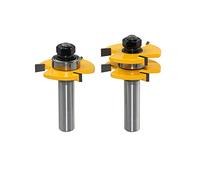 2pcs 12MM Shank Tongue & Groove Joint Assemble Router Bits T-Slot Tenon Milling Cutter,for Woodworking Tools,Etc.