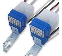 2pcs 12V/24V 10A Auto On/Off AC DC Photocell Light Switch Photocell Photo Switch Light Sensor Switch Dusk to Dawn LED Photocell Sensor for Outdoor/Indoor Lighting Fixtures (24V)