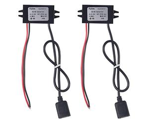 2PCS 12V 24V to 5V DC Converter Car Power Voltage，12V to 5V DC Converter Buck Module USB Output Power Adapter DC Power Adapter Converter DC to DC Regulator Car Power Converter