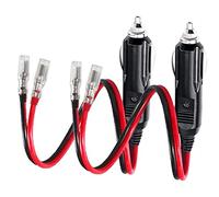 2pcs 12v Car Cigarette Lighter Male Plug, Power Plug Male to Bullet Female Terminal Replacement, 12V/24V Car Plug with Leads,10A Fuse Protection for Various Auto Dc 12v/24v Devices.