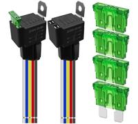 2PCS 12V Fuse Relay Switch Harness Set-30A ATO/ATC Blade Fuse JD1914 DC 12V 40A Automotive Electrical Relays 5 Pin SPDT with 14AWG 16AWG Wires for Car Truck Van Motorcycle Boat