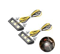 2PCS 12V Led License Plate Light Motorcycle,Waterproof Motorbike Rear Light with 3 Super Bright LEDs,Universal LED Motorcycle Number Plate Light, for All Models of Motorcycles and Quads(White)