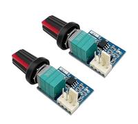 2PCS 12V PWM 4pin Fan Speed Controller, Adjustable Knob Speed Regulator, 25kHz Frequency,USB Compatible DC Motor Speed Controller Module, Compatible with PC Case/CPU Cooling Fan