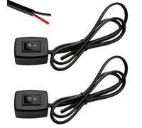 2Pcs 12V Rocker Switch,Car Switches ON/Off Double-Sided Adhesive Installation,Rectangular Rocker Switch,Surface Mount Button Switch for Fog Driving Lights,Neon Lights,LED Light Bar