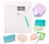 2Pcs 12x12inch Multi-Purpose Scoring Board Envelope Maker with Bone Folder and 3 in 1 Corner Rounder Paper Punchfor Card Making and DIY Projects Multi- Purpose Scoring Board & Score and Fold Tools