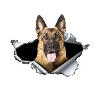 2pcs 13/15/17CM Personality PVC Decal German Shepherd Dog Car Sticker on Motorcycle Laptop Decorative Accessories(Pink6,26 CM)