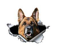 2pcs 13/15/17CM Personality PVC Decal German Shepherd Dog Car Sticker on Motorcycle Laptop Decorative Accessories(Pink4,30 CM)
