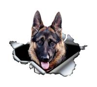 2pcs 13/15/17CM Personality PVC Decal German Shepherd Dog Car Sticker on Motorcycle Laptop Decorative Accessories(Pink2,15 CM)