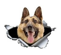 2pcs 13/15/17CM Personality PVC Decal German Shepherd Dog Car Sticker on Motorcycle Laptop Decorative Accessories(Pink3,30 CM)