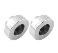 2pcs 135 Rear Hub Conversion Caps for Mountain Bike Frames | Stainless Steel Polished Finish, Frame Upgrade Use, Rear Wheel Hubs, Silver Tone, Mechanics and Cyclists