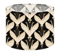 2Pcs 13in Lampshade Lamp Shade Art Deco Swan Elegant Ivory Feathers for Ceiling Light, Table Lamp Floor Lamp Easy Assembly Replacement Light Shade