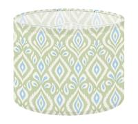 2Pcs 13in Lampshade Lamp Shade Blue White Ikat Light Green for Ceiling Light, Table Lamp Floor Lamp Easy Assembly Replacement Light Shade