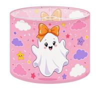 2Pcs 13in Lampshade Lamp Shade Cute Cartoon Ghost Orange Bow Kawaii for Ceiling Light, Table Lamp Floor Lamp Easy Assembly Replacement Light Shade