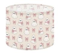 2Pcs 13in Lampshade Lamp Shade Cute Ghost Pink Bow Pastel Beige for Ceiling Light, Table Lamp Floor Lamp Easy Assembly Replacement Light Shade