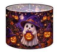 2Pcs 13in Lampshade Lamp Shade Cute Halloween Ghost Holding Pumpkin for Ceiling Light, Table Lamp Floor Lamp Easy Assembly Replacement Light Shade