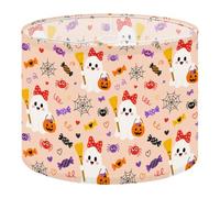 2Pcs 13in Lampshade Lamp Shade Cute Halloween Ghost Pumpkins Candy Webs for Ceiling Light, Table Lamp Floor Lamp Easy Assembly Replacement Light Shade