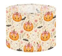 2Pcs 13in Lampshade Lamp Shade Cute Halloween Pumpkin Ghost Floral for Ceiling Light, Table Lamp Floor Lamp Easy Assembly Replacement Light Shade