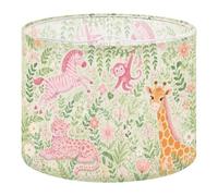 2Pcs 13in Lampshade Lamp Shade Cute Safari Animals Giraffe Monkey Zebra for Ceiling Light, Table Lamp Floor Lamp Easy Assembly Replacement Light Shade