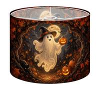 2Pcs 13in Lampshade Lamp Shade Halloween Ghost Carved Pumpkin Witch Hat for Ceiling Light, Table Lamp Floor Lamp Easy Assembly Replacement Light Shade