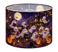 2Pcs 13in Lampshade Lamp Shade Halloween Ghost Party Pumpkins Full Moon for Ceiling Light, Table Lamp Floor Lamp Easy Assembly Replacement Light Shade