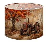 2Pcs 13in Lampshade Lamp Shade Rustic Red Tractor Vibrant Autumn Tree for Ceiling Light, Table Lamp Floor Lamp Easy Assembly Replacement Light Shade