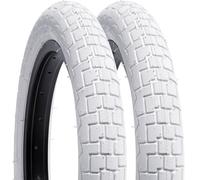 2Pcs 14 inch White Bike Tyres 14x2.125 Tires 57-254 | 14" White Bike Tyres Compatible with 14x2.10 14x2.125 14x2.15 Road/City Kid Bike Tyre