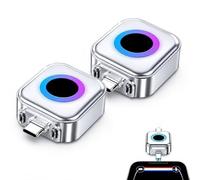 2PCS 140W AI Smart Auto Stop Charging Adapter,USB-C Charging Adapter Separator,Smart Auto StopsCharging When Full,Overnight Safe,Prevent Battery Aging,Plug and Play for Laptop,Pad,Phone,Tablet