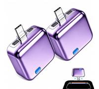 2PCS 140W AI Smart Auto Stop Charging Adapter,USB-C Charging Adapter Separator,Smart Auto StopsCharging When Full,Overnight Safe,Prevent Battery Aging,Plug and Play for Laptop,Pad,Phone,Tablet