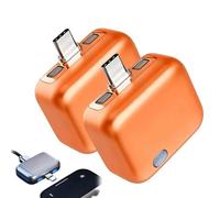 2Pcs 140W Smart Auto Stop Charging Adapter with Physical Disconnect, USB-C Fully Charged Separator - Intelligent Power Cut-Off Fast Smart Charger for Laptop, Pad, iPhone, Tablet,(Orange)