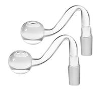 2Pcs 14mm Glass Bong Bowl Water Pipes Bong Male Adapter Connectors Thick S Bowl for Glass Bongs Water Pipes Laboratory Gas Generation Distillation