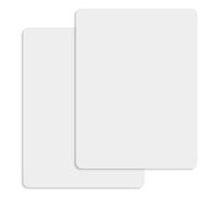 2pcs 15.7X11.8 in Plastic Placemats - Matte Heat Resistant Washable Mats, Wipeable White Vinyl Large Placemats, Hard Plastic Protector for Dining, Kitchen, Crafting