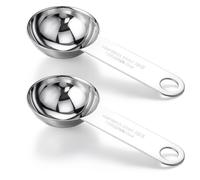 2PCS 15 ml Stainless Steel Teaspoon Measuring Spoons 3tsp Tablespoon Measurings Individual Measuring Scoop Single Teaspoons Metal Measurings Spoons Long Handle Spoon for Kitchen Home Tea Coffee