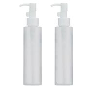 2Pcs 150ml/5oz Frosted Plastic Lotion Pump Bottle Travel Soap Dispenser Bottle Empty Refillable Cosmetics Container Storage Jars Vials with White Pump for Cream Shampoo Makeup Removel Oil
