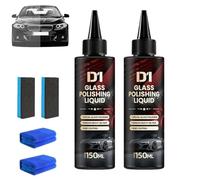 2Pcs 150ml Car Glass Oil Film Remover,Anti-Fog Hydrophobic Coating Spray,Waterspot Oil Film Remover,Windshield Cleaner,Removes Swirls,Scratches,Wiper Marks